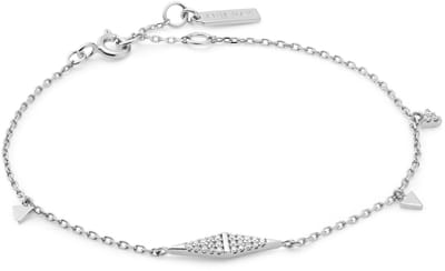 Ania Haie AH B053-02H Polished Punk Dames Armband - Schakelarmband - Sieraad - Zilver - 925 Zilver - Anker - 4 mm breed - 18.5 cm lang