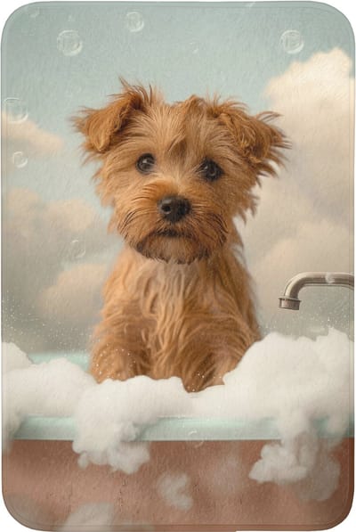 Badmat 60x90 cm - Antislip - Hond - Bad - Dieren - Schuim - Badmatten voor badkamer - Badkamermat - Douchemat - Badkamer mat