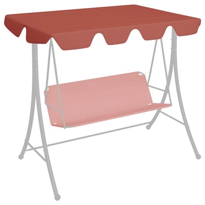 vidaXL - Vervangingsluifel - voor - schommelbank - 150/130x105/70cm - terracotta