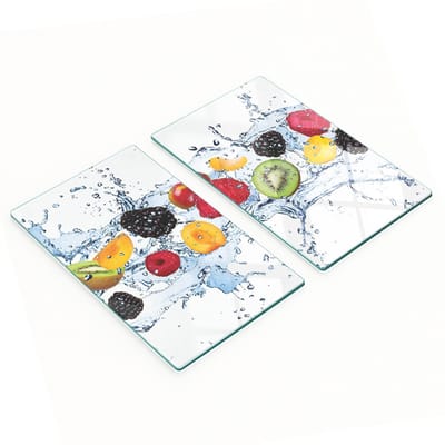 Multifunctionele decoratieve glazen keukenplanken voor fruit en water, 2x30x52 cm