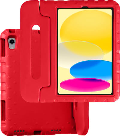 Hoesje Geschikt voor Apple iPad 10 (2022) - 10.9 inch - 10e Generatie - Kinderhoes Shockproof Bumper - Kidsproof Case - Tablet Hoes - Kinder Hoes Cover - Rood