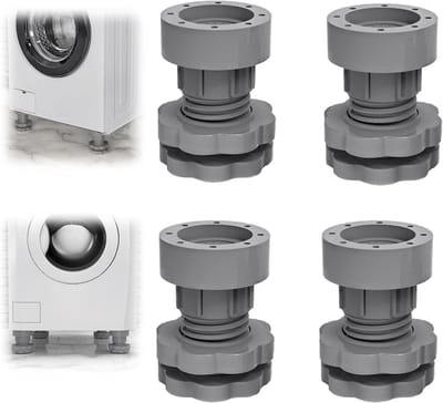Verstelbare Vibration Dampers voor Wasmachines - 4 Stuks Rubber Voeten en Dempingspads voor Stabiele Installatie en Geluidsreductie