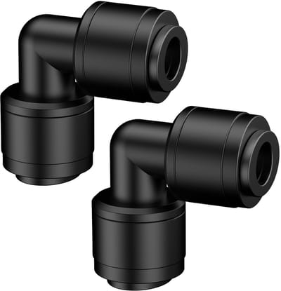 Dailygoods - Pawfly 15 stuks hoekconnectoren voor 6,35 mm slang, 90° hoekverbinding, push-to-fit 2-weg hoek, druppelvrije druppelirrigatieonderdelen