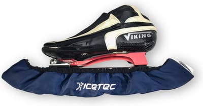 Icetec | Schaats stoffen beschermers - Blauw passend tot en met schaatsschoen maat 38 (past niet op Salomon schaatsen)