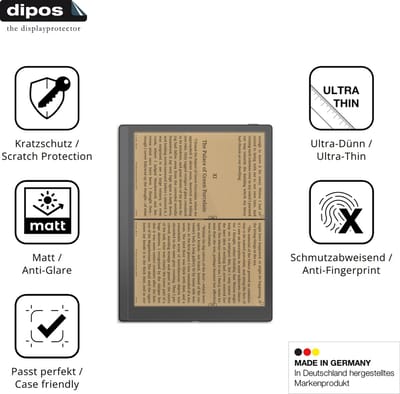 dipos – 2x Matte Beschermfolie geschikt voor Onyx Boox Go 10.3 Gen II | Krasbestendige & antireflecterende Screenprotector Ultra-Thin