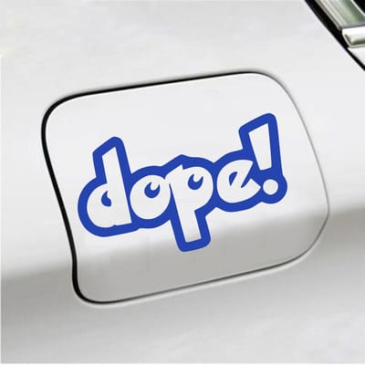 Bumpersticker - Dope! - 10 X 17 - Blauw