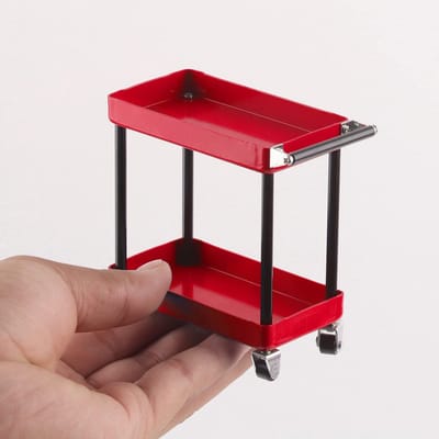 Dailygoods- Gereedschapswagen met wielen - Mobiele Werkplaats - Opbergoplossing voor RC Accessoires - Metalen Constructie - Veilig voor Kleine Onderdelen - Duurzaam en Stabiel - Opbergwagen
