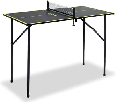 Tafeltennistafel Mini - Vrijetijdstafel - Binnen Spelen - Inklapbaar Mechanisme - 90 x 45 cm - Donkergrijs