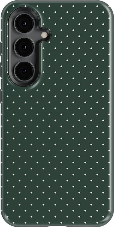Micro Dots Tough Hoesje Samsung Galaxy S24 | Geschikt Voor Mag | Stippen Motief Backcover Samsung Galaxy S24 Pine Pins