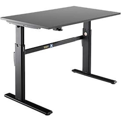 Schäfer Shop  Select Bureau, elektrisch in hoogte verstelbaar, rechthoekig, C-poot, grafiet/zwart, B 1200 mm