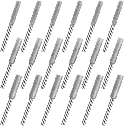 Diamant Slijper Bits - Kettingzaag Slijper - Gereedschap Slijpen - 3 Maten Set - 18 Stuks - Zilver