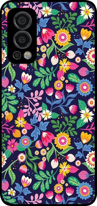 Smartphonica Telefoonhoesje Geschikt voor OnePlus Nord 2 5G met bloemen opdruk - TPU backcover case flower design geschikt voor OnePlus Nord 2 5G