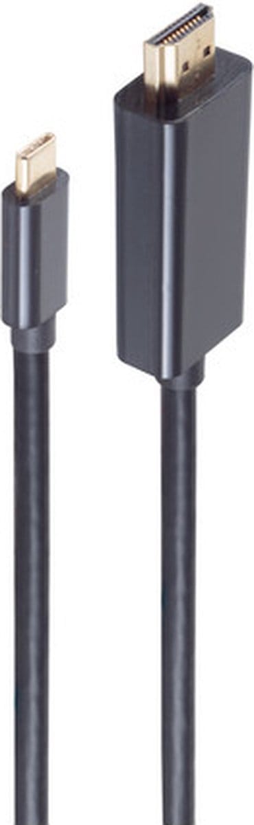 SHVP BS1056185 - HDMI A Stecker> USB 3.1 C Stecker 4K schwarz 1.8m - Digital/Daten - 1.8 m - HDMI Type A (Standard) - HDMI Type C (Mini) - Black