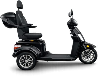 Retelli Liberta Tre - driewiel scootmobiel - zwart - met verstelbare comfort stoel - lithium-ion accu - 60v20ah - GRATIS topkoffer & alarm - incl bezorging