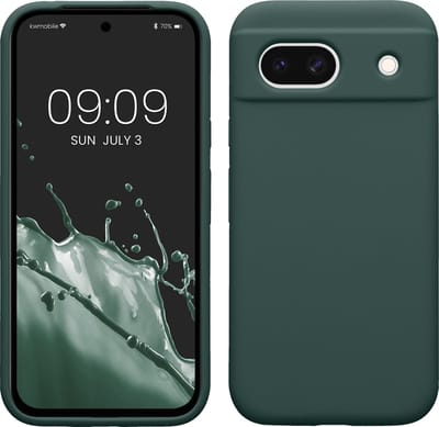 kwmobile telefoonhoesje geschikt voor Google Pixel 8a - Hoesje met siliconen coating - Smartphone case in blauwgroen