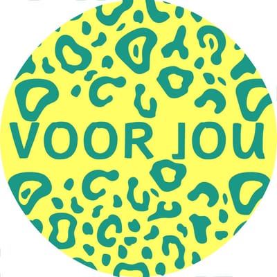 Stickers - "VOOR JOU" - 39mm - 250 Stuks - Geel / Metallic Blauw - Serie (Neon Vibes) - Sluitsticker - Etiketten - Stickers Bullet Journal - Volwassenen / Kinderen - Cadeaus - Decoratie
