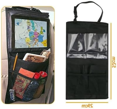 Tablet Organizer voor Achterbank van de Auto - Zwart - Handig voor Kinderen en Reizen, Ruimte voor Tablets en Accessoires