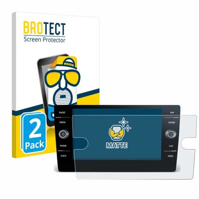 BROTECT - Screenprotector voor Volkswagen T-Roc 2017-2019 Discover Media 8" 2017-2019 - Folie Beschermfolie matte 2 Stuks