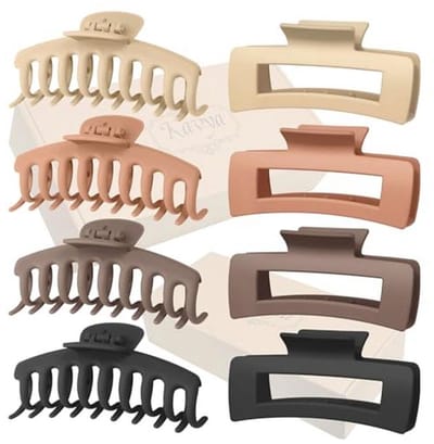 Grote haarspelden voor dik haar - 8 antislip haarklemmen voor perfect haarstyling