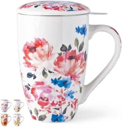PromoHome Theekopjes Set - Keramische Mokken met Elegant Design voor Dagelijks Gebruik
