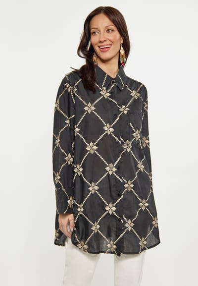 usha Blouse Dames zwart