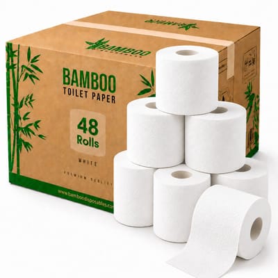 48 SuperRollen 3-laags Premium Bamboe Toiletpapier - Ultra Zacht & Super Sterk - 250 vellen per Rol - FSC®100% BOOMVRIJ