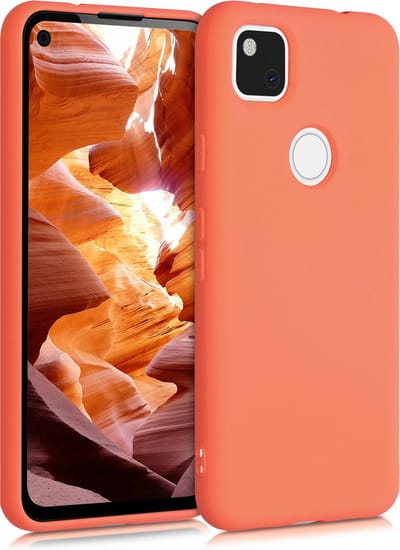 kwmobile telefoonhoesje geschikt voor Google Pixel 4a - Hoesje voor smartphone - Back cover in neon koraal