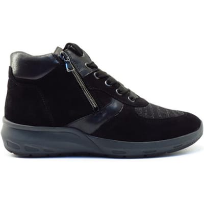 Waldläufer Bungeez Dames Enkelboot - 831M80-600-001 Zwart - Wijdte M - Maat 5½ (38.5)