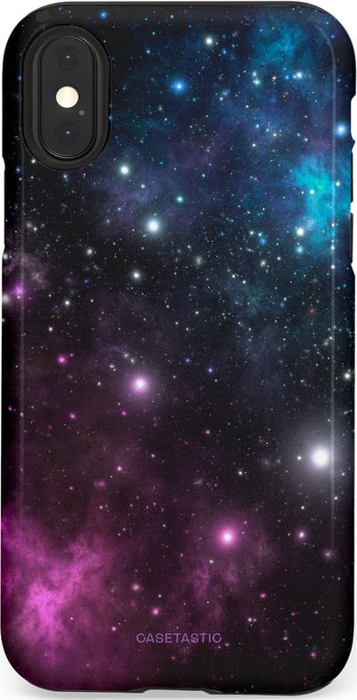 Casetastic Hoesje Geschikt voor Apple iPhone X/Xs - Stijlvolle Beschermende Duo-layer Case - Nebula gloed
