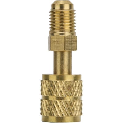 Nieuwe R410 Messing Adapter 1/4  Mannelijk naar 5/16  Vrouwelijk Laadslang naar Pomp Hoge Kwaliteit brown