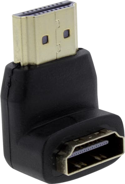 Q-Link HDMI Adapter Haaks Male naar Female, Goudkleurig