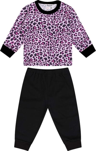 Beeren Baby / Meisjes Pyjama Panter Roze/zwart Maat 50/56