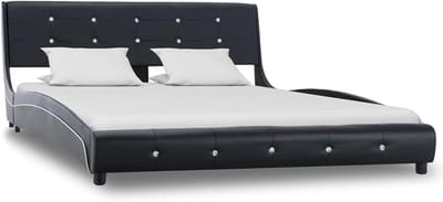 Houten Bedframe - Plateau Bed - Slaapkamer Inrichten - Onderbed Opbergruimte - 135x190 cm - Zwart