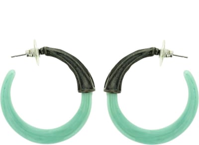 Behave - Oorbellen - Oorringen mintgroen trendy design dames - 4 cm