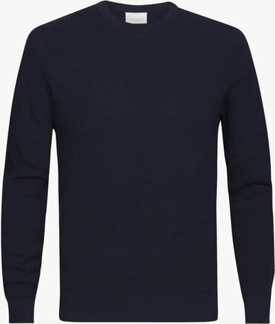 Profuomo O-Hals Trui Donkerblauw (navy) - Maat M - Heren - Pullover