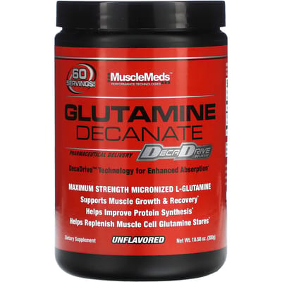 MuscleMeds, Glutamine Decanate, Sans Arôme, 10.58 oz (300 grammes)