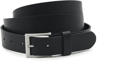 Heren riem XL zwart - 3.5 cm breed - Leer - Verstelbaar riem - Verstelbaar - Maat 125
