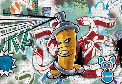 Fotobehang Graffiti Street Art | XL - 208cm x 146cm | 130g/m2 Vlies