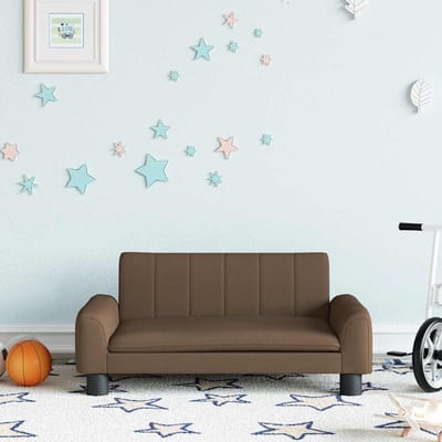 vidaXL - Kinderbank - 70x45x30 - cm - stof - bruin