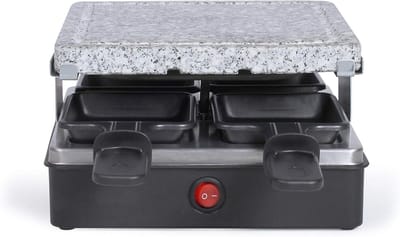 REN® Gourmetstel 4 Personen - Gourmetstel - Gourmetstel 4 person - 600 watt - Zwart - 22cm x 22cm x 13cm