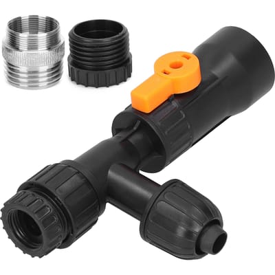 Aquarium Vissenkom Waterverwisselaar Vervangende Kraanmondstukken Pomp met 2 Kraanadapters black