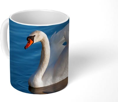 Mok - Koffiemok - Zwaan - Water - Vogel - Wit - Mokken - 350 ML - Beker - Koffiemokken - Theemok