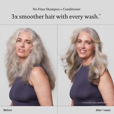 Living Proof No Frizz Shampoo and Conditioner Travel Size Bundle for Frizz Control, Smoothness and Shine