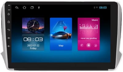 Autoradio met bluetooth - Carplay - Voor Peugeot 2008 & 208 (2014-2018) - Geschikt voor Apple en Android - Stereo - Navigatie - Navigatiesysteem auto - 1GB 16GB