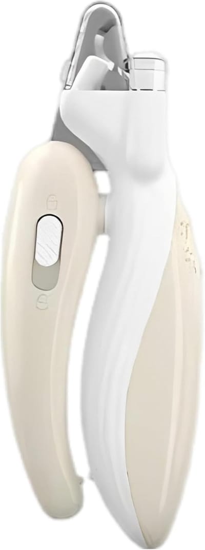 Nagelknipper Huisdier - Katten Hond - Veilige Verzorging - Ingebouwd Led-licht - 15 x 6 x 3 cm - Beige