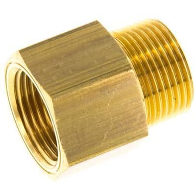 R 3/4'' x 3/4'' NPT M/F Messing Verloopring 16 Bar - Hydrauliek - FL2S-MF-B-034RN