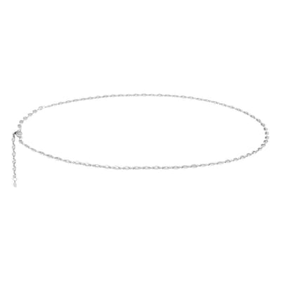 Bijoutheek Collier BuikSchelp Schakel Zilver (86cm)