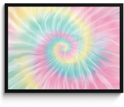 Poster in lijst - Fotolijst 80x60 cm - Posters - Pasteltinten - Tie dye - Roze - Posterlijst zwart - Decoratie - Wanddecoratie woonkamer - Muurdecoratie slaapkamer