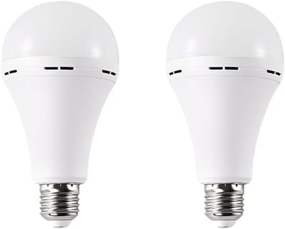 ZVD Oplaadbare LED-lamp – LED-lamp – Noodverlichtingslamp – Door water geactiveerde LED – Geschikt voor thuis, kamperen en stroomuitval – E26-fitting – 800 lumen – Duurzame, energiezuinige lamp – Set van 2