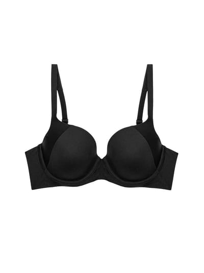 Triumph T-shirt Bh met beugels - Body Make-Up Soft Touch WP EX - Beugel bh met naadloze soft cups - Met vulling - Voorgevormd - 75A - Zwart